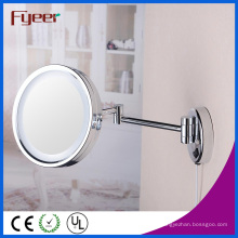 Fyeer Single Side Espelho de Maquilhagem em Latão Dobrável com Luz LED